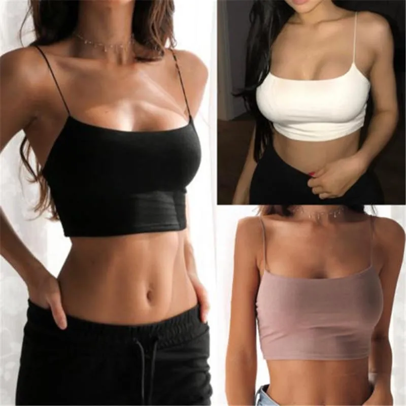 2020 New Fashion Women Sexy Crop Tops Solid for Summer