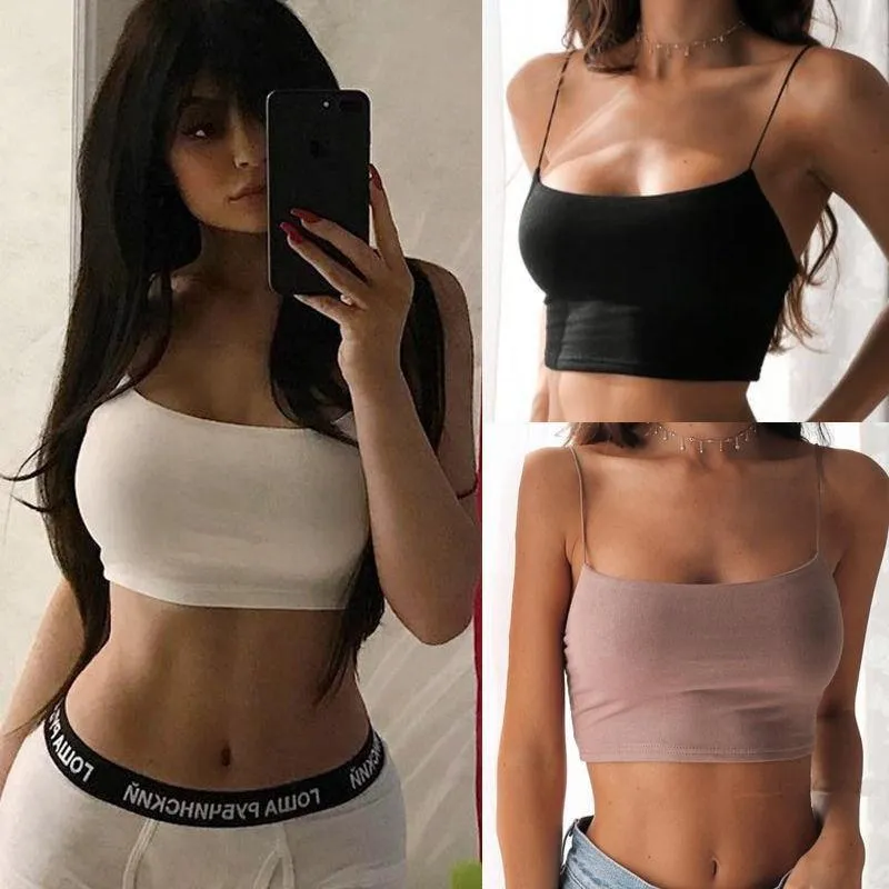 2020 New Fashion Women Sexy Crop Tops Solid for Summer