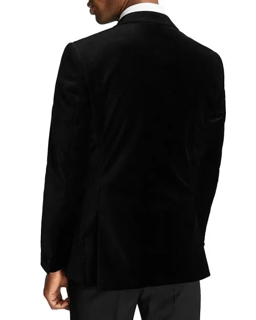 Ace REISS Velvet Tuxedo Jacket, Black