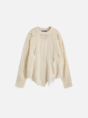 Aelfric Eden Distressed Irregular Hem Sweater