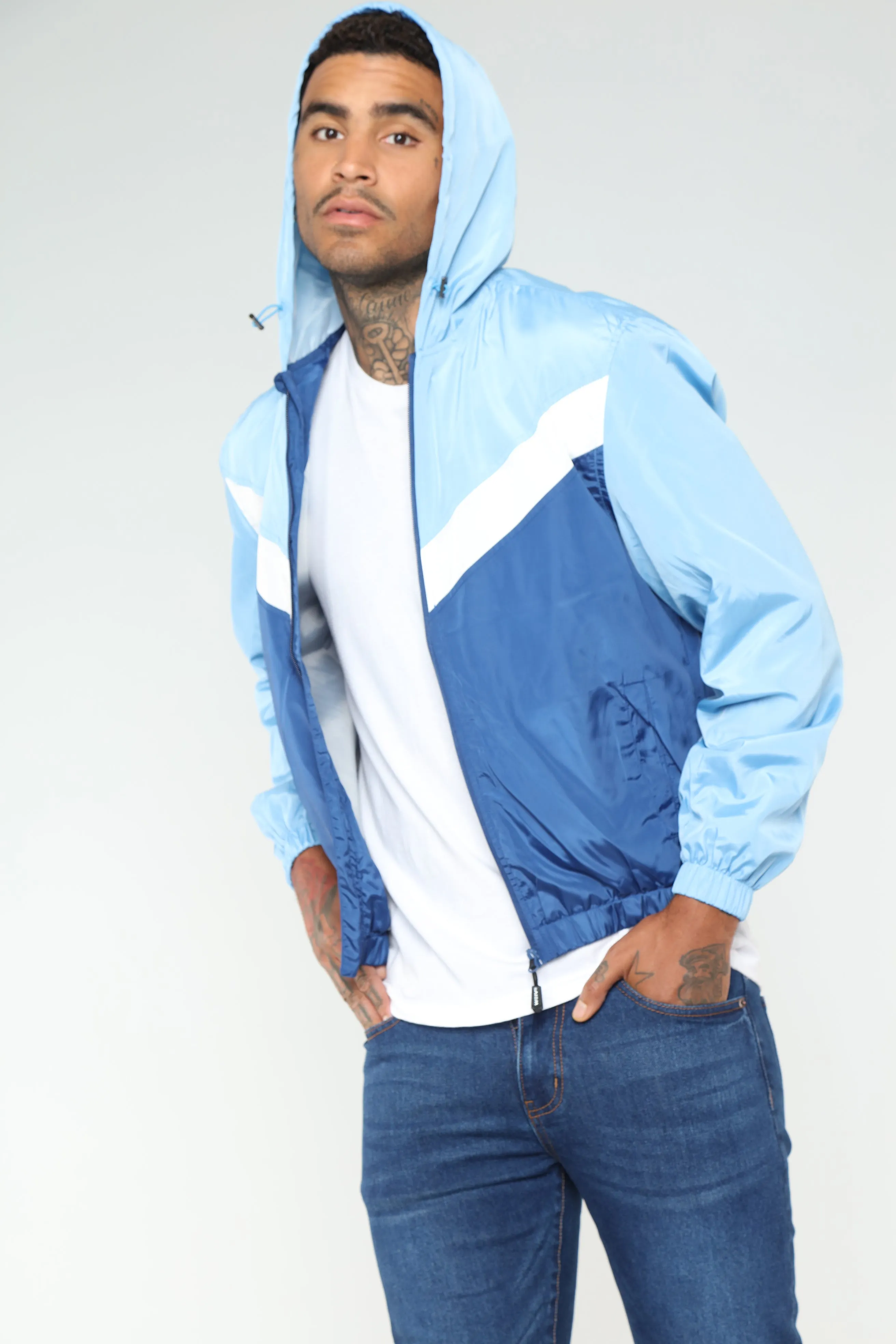 Al Windbreaker Jacket - Blue/combo