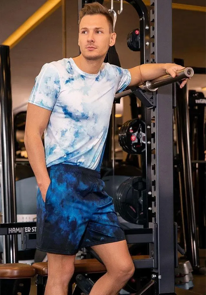 All-Over Print Men's Athletic Long Shorts