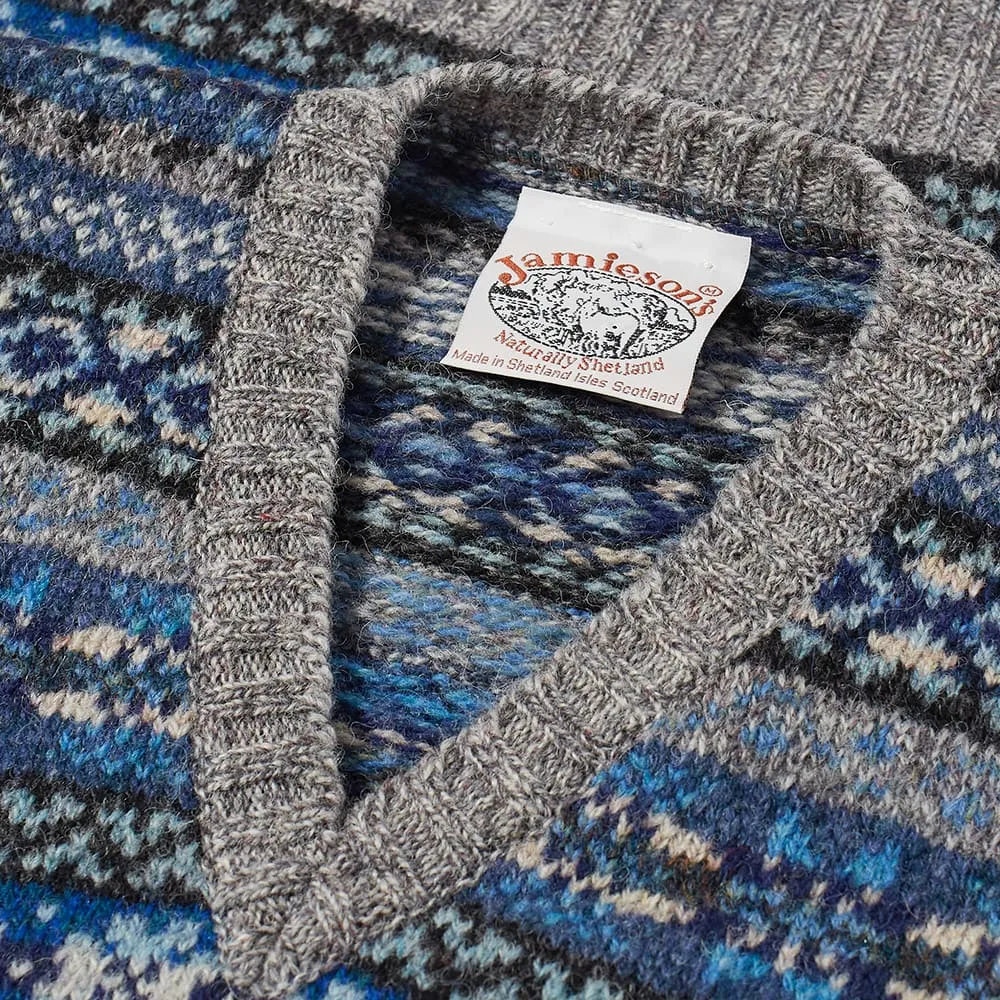 amieson's of Shetland Fair Isle V-Neck Waistcoat Jamiesons of Shetland