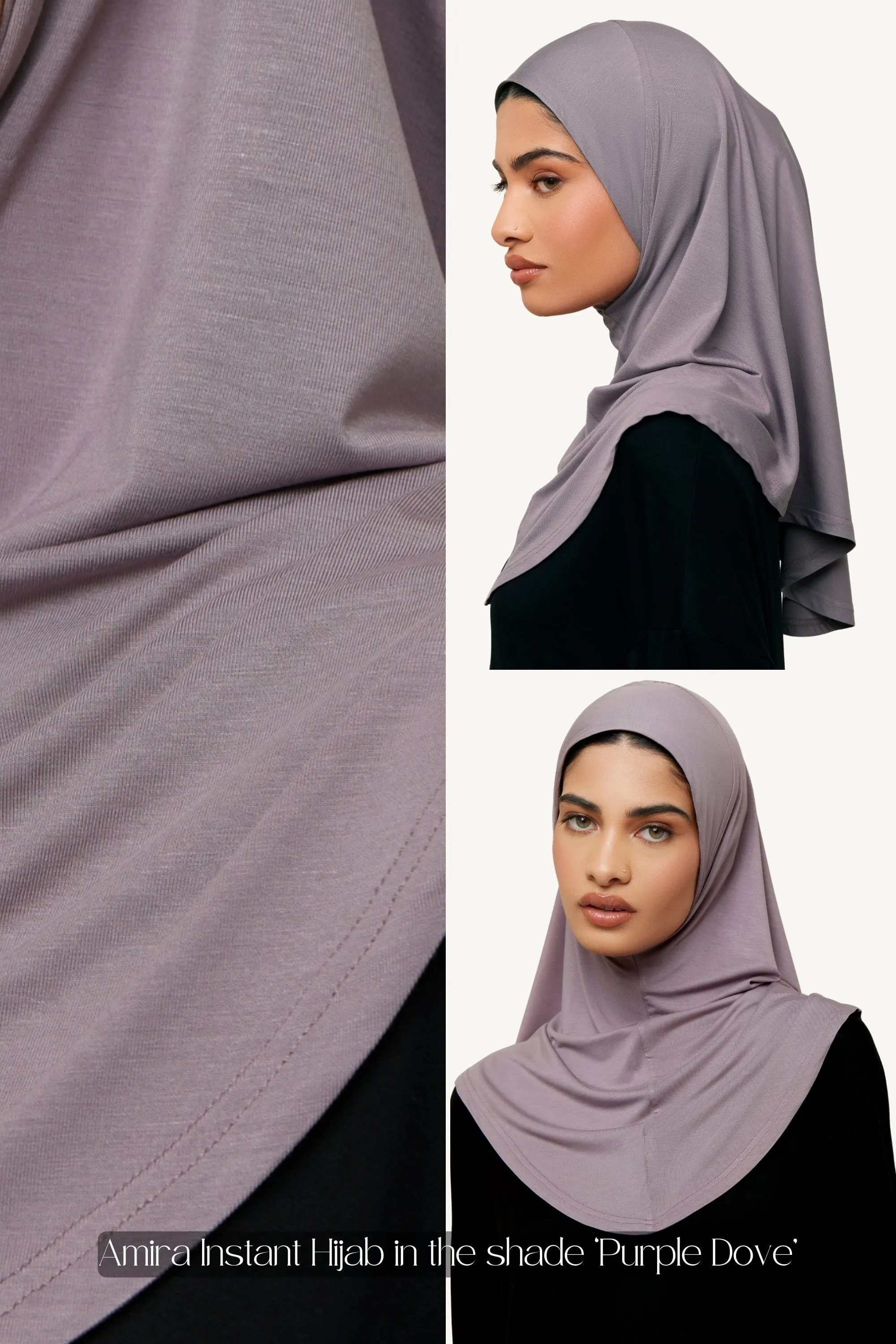 Amira Bamboo Jersey Instant Hijab - Mink