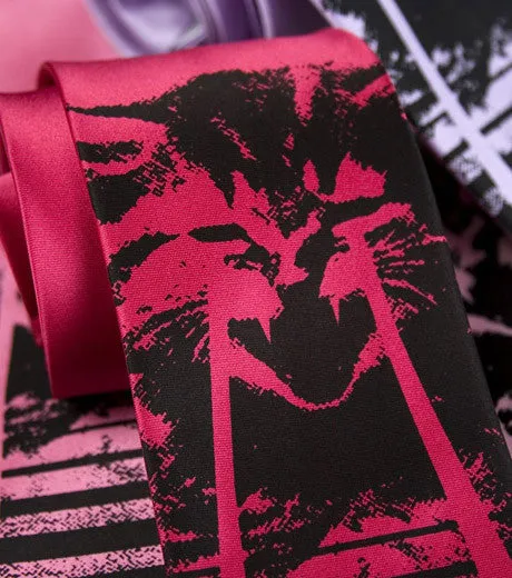 Angry Laser Kitten Silk Necktie