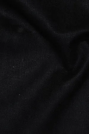 Black Silk Linen (Matka) Fabric