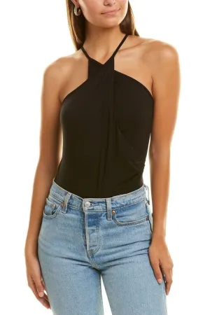 Black Twisted Halter Neckline Top