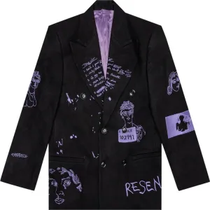 Blazer KidSuper Embroidery Suit Blazer 'Black', black