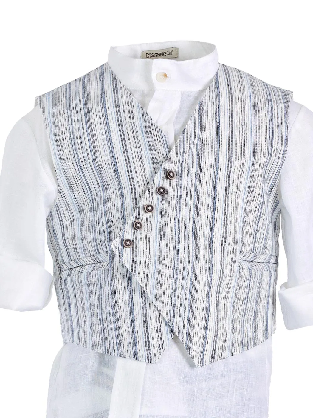 Boy's Linen Baptism outfit set 5pcs - AVELINO