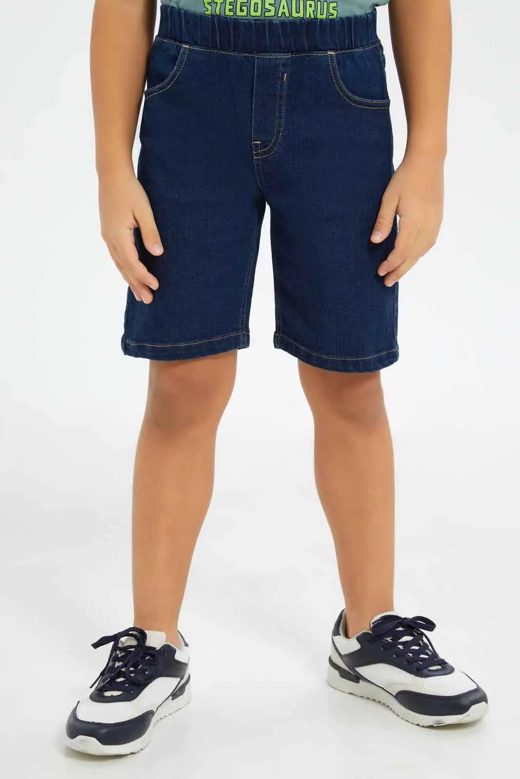 Boys Nvay Denim Shorts