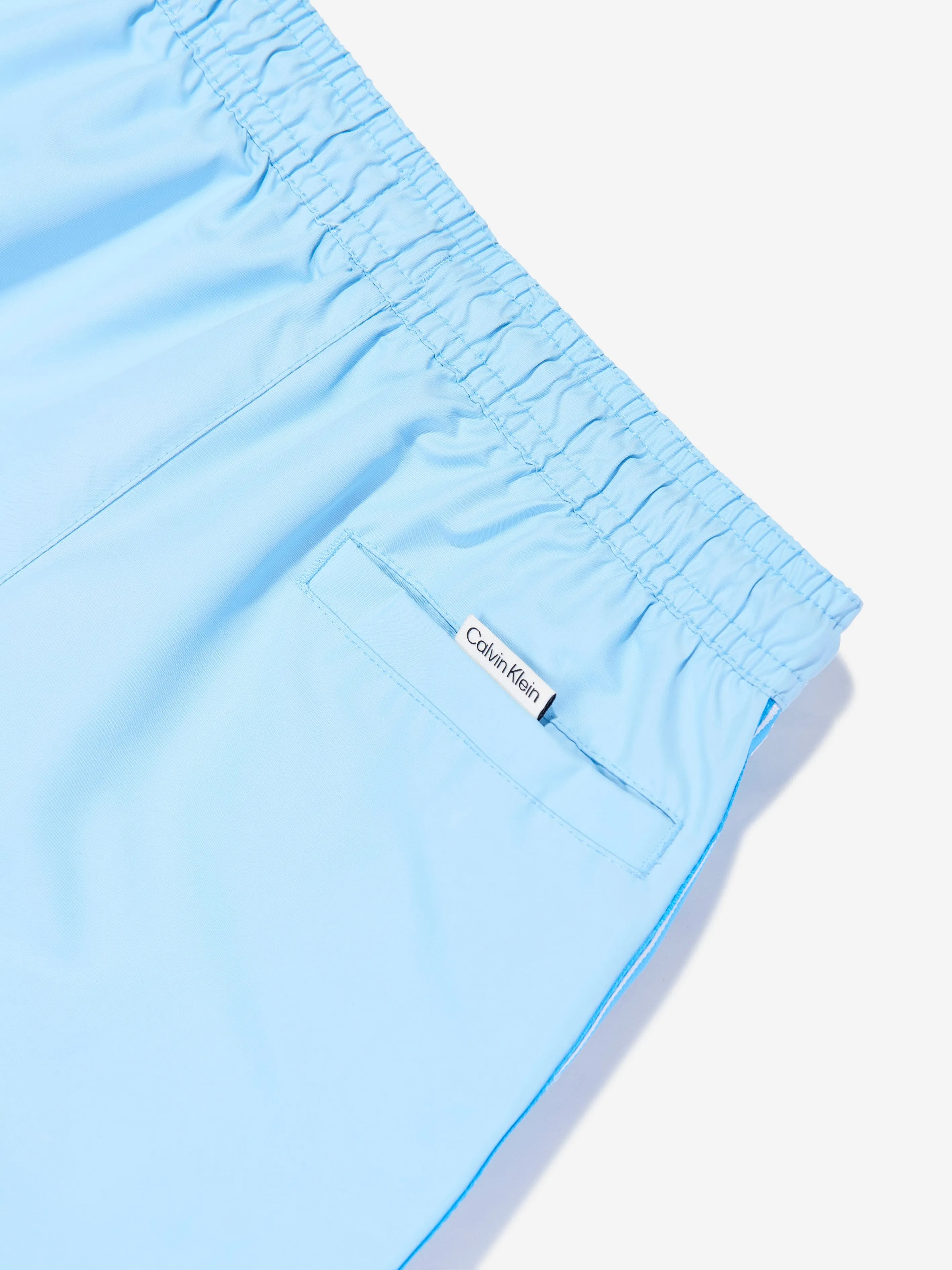 Calvin Klein Boys Drawstring Swim Shorts in Blue