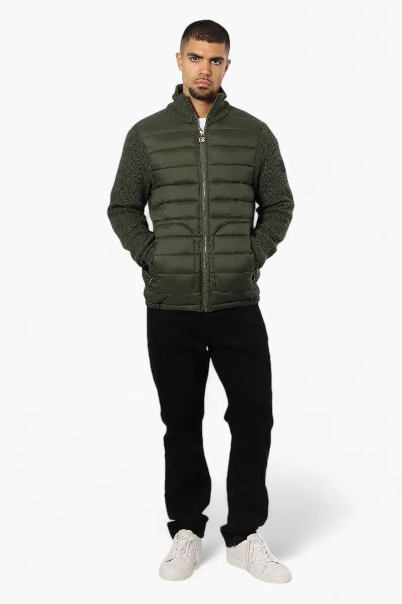 Canada Weather Gear Sweater Knit Polyfill Lightweight Jacket - Olive