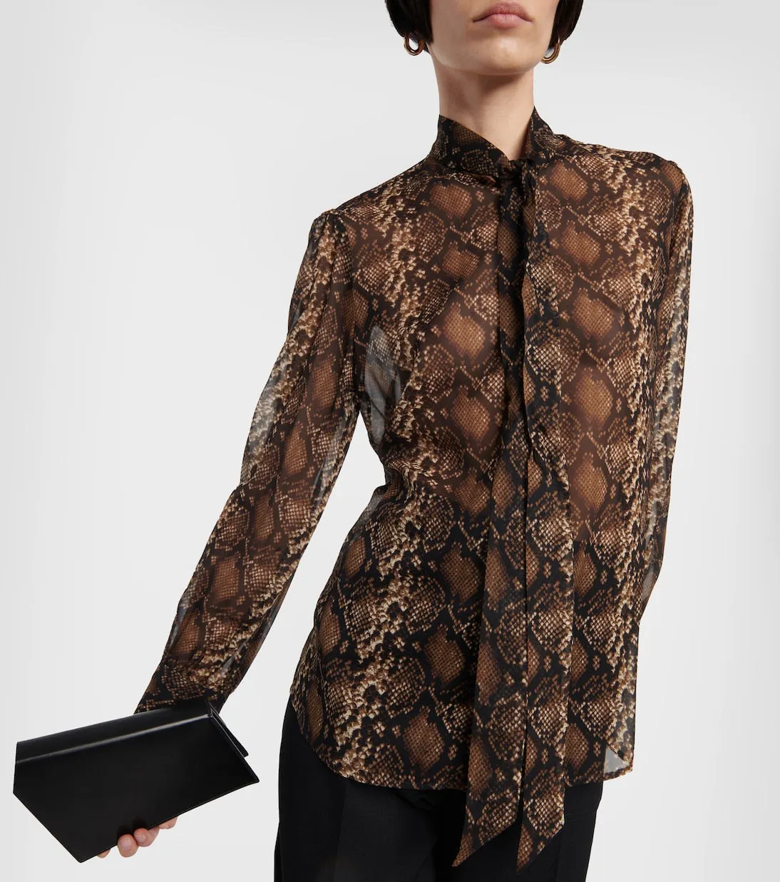 Carina blouse with snake print Nili Lotan, beige