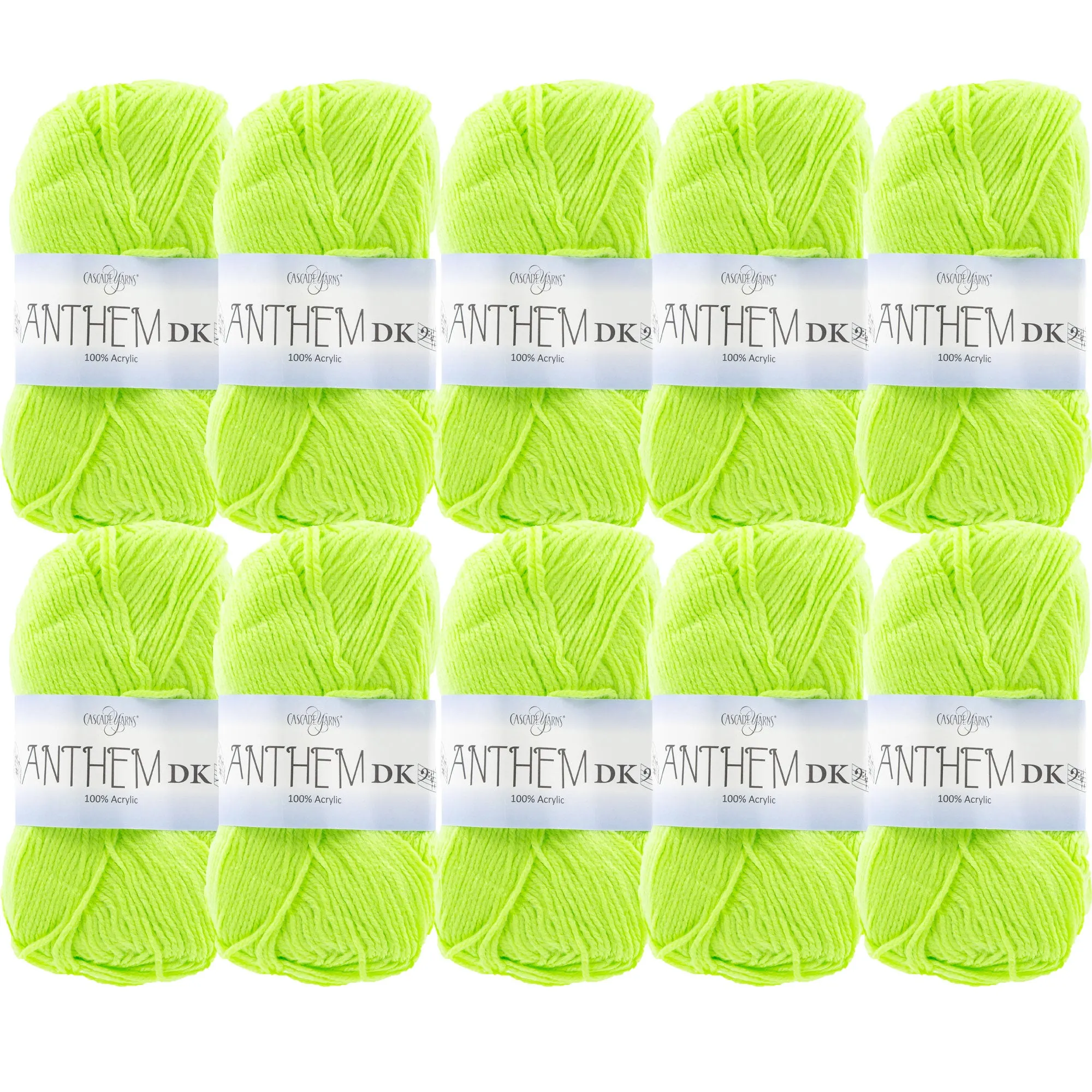 Cascade Yarns Anthem DK Yarn - 19 Lime - 10-Pack