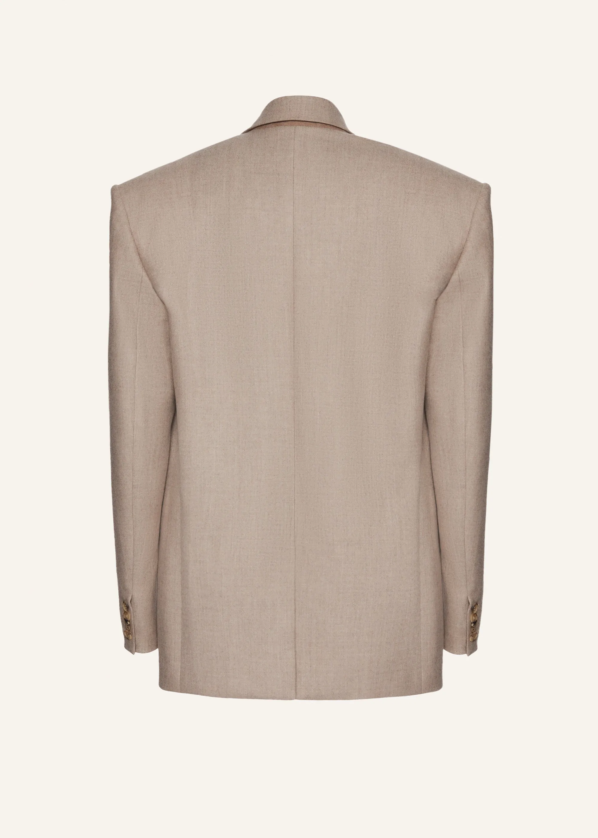 Cashmere classic oversized blazer in taupe