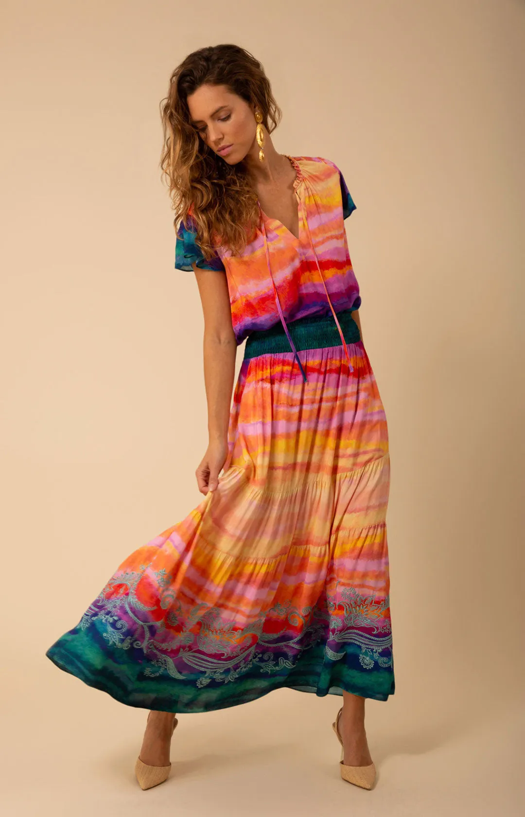 Catalina Tiered Maxi Skirt