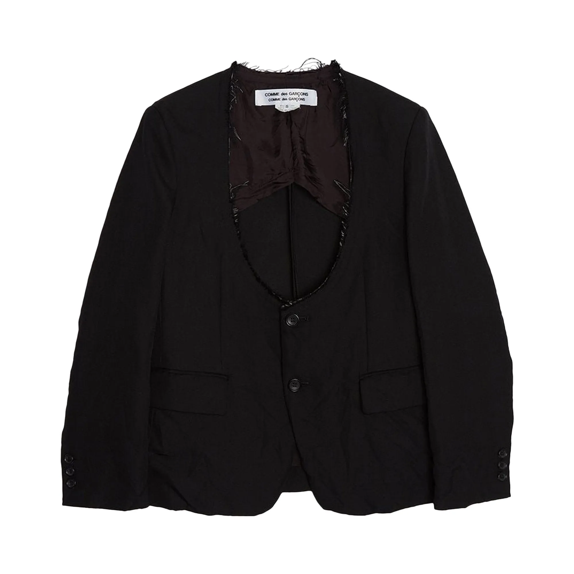 Comme des Garçons Garment Faded Blazer with Cutouts, Black