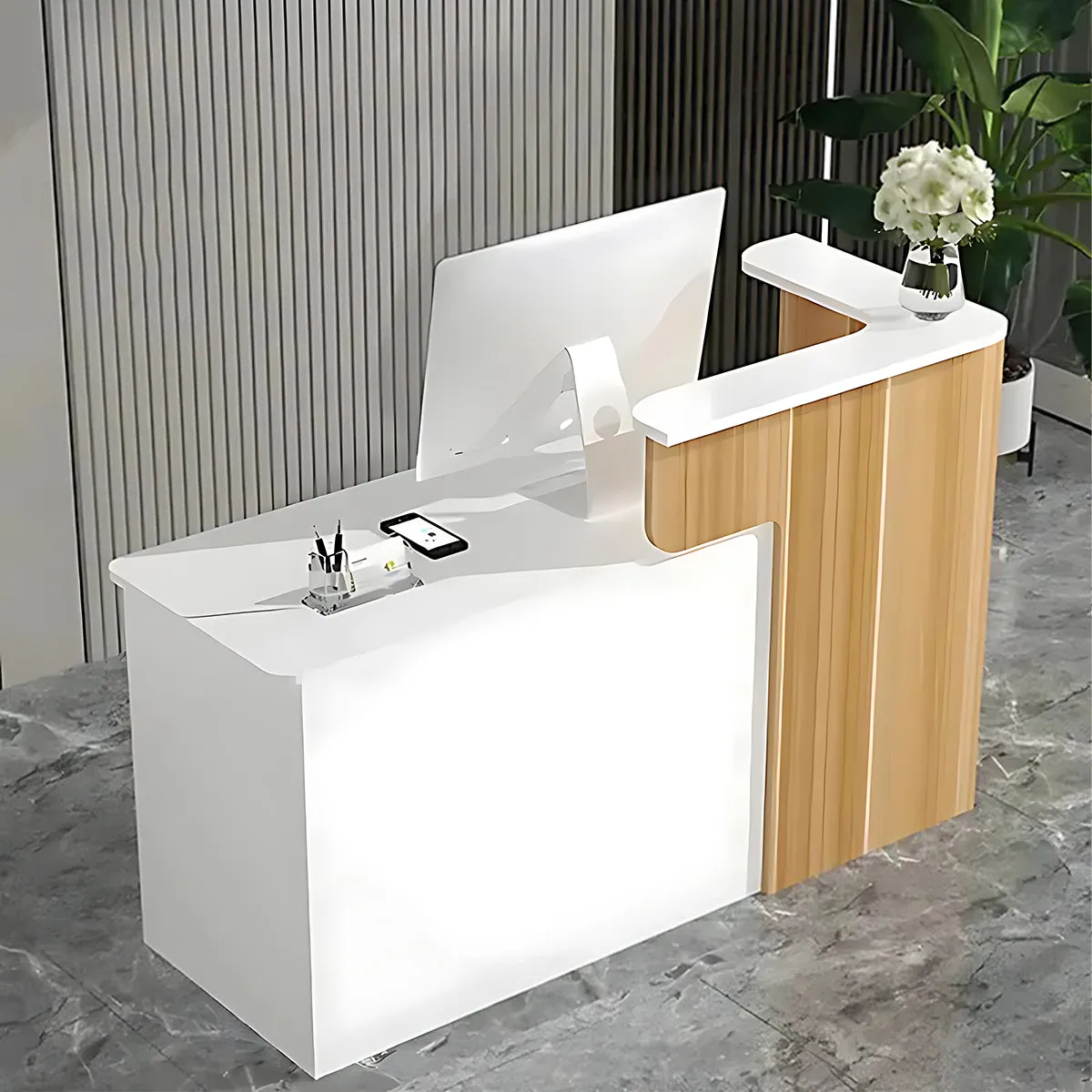 Compact and Stylish Modern Shop Reception Desk