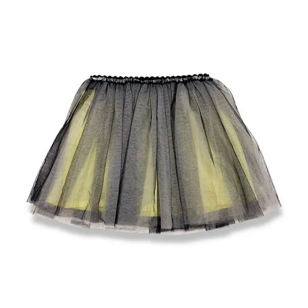 Contrast Layered Tutu Skirt - Yellow