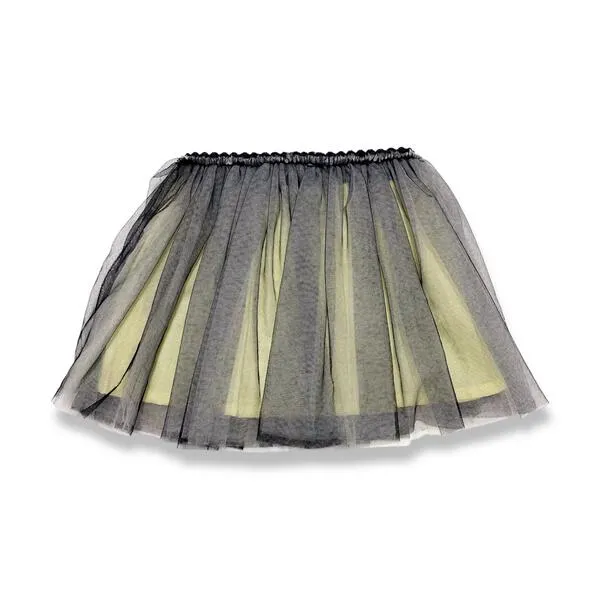 Contrast Layered Tutu Skirt - Yellow