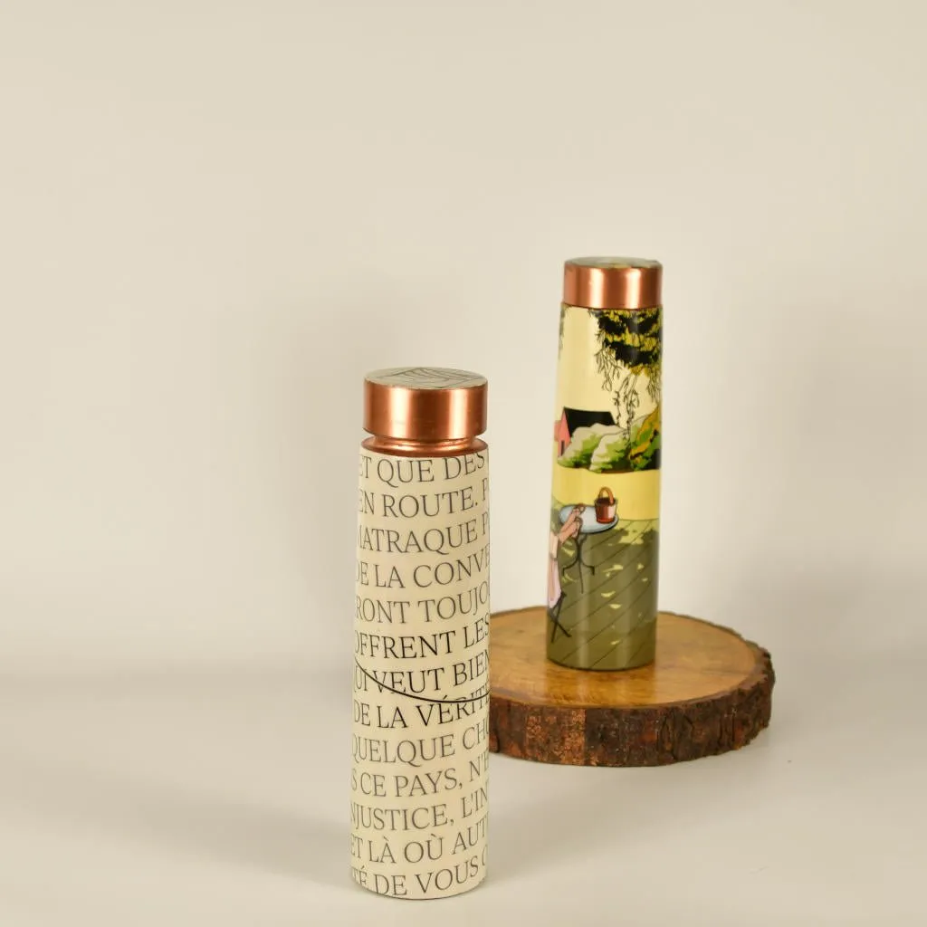 Copper Bottle Modern Quote: Stylish Decor and Utility