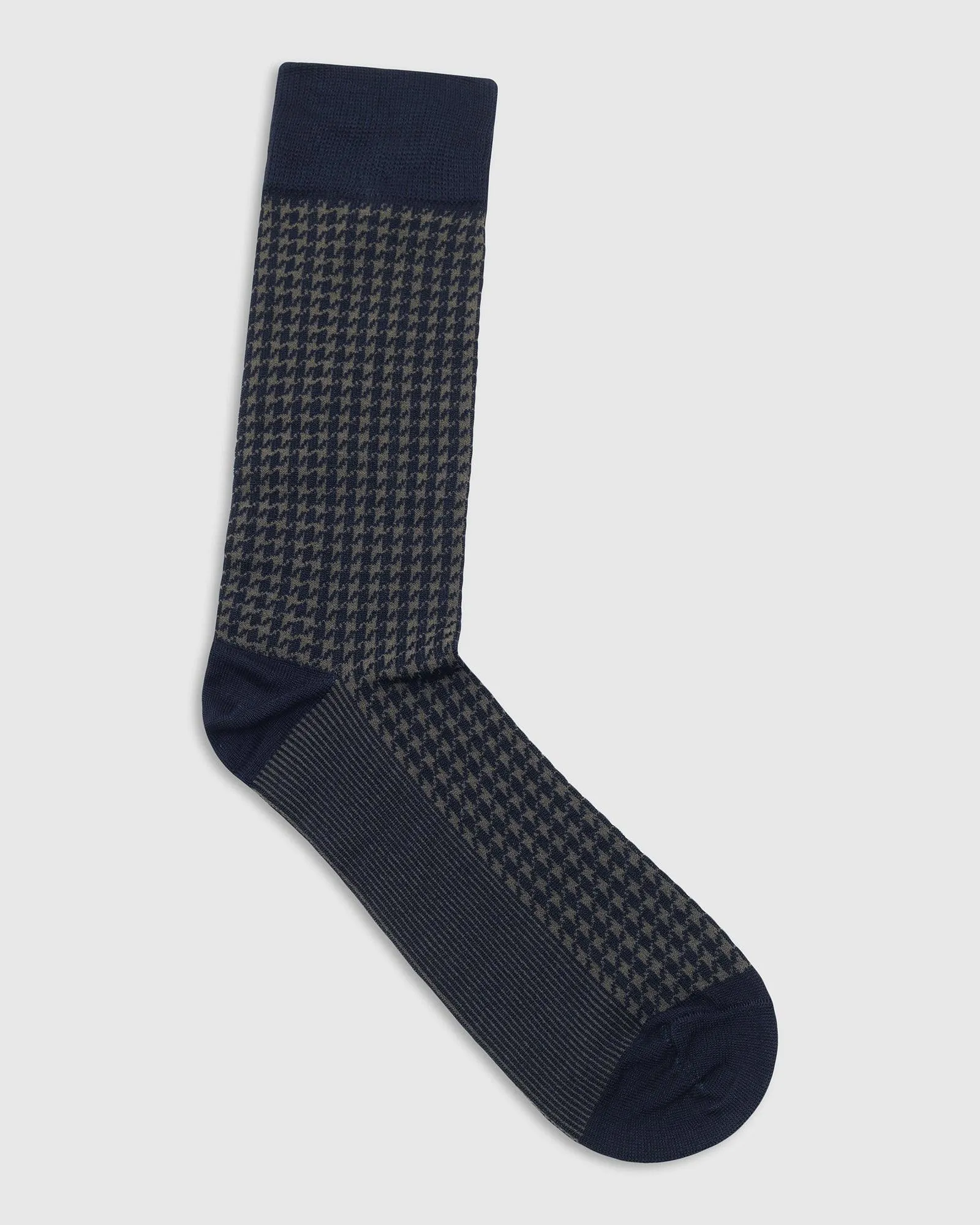 Cotton Deep Navy Printed Socks - Tesla