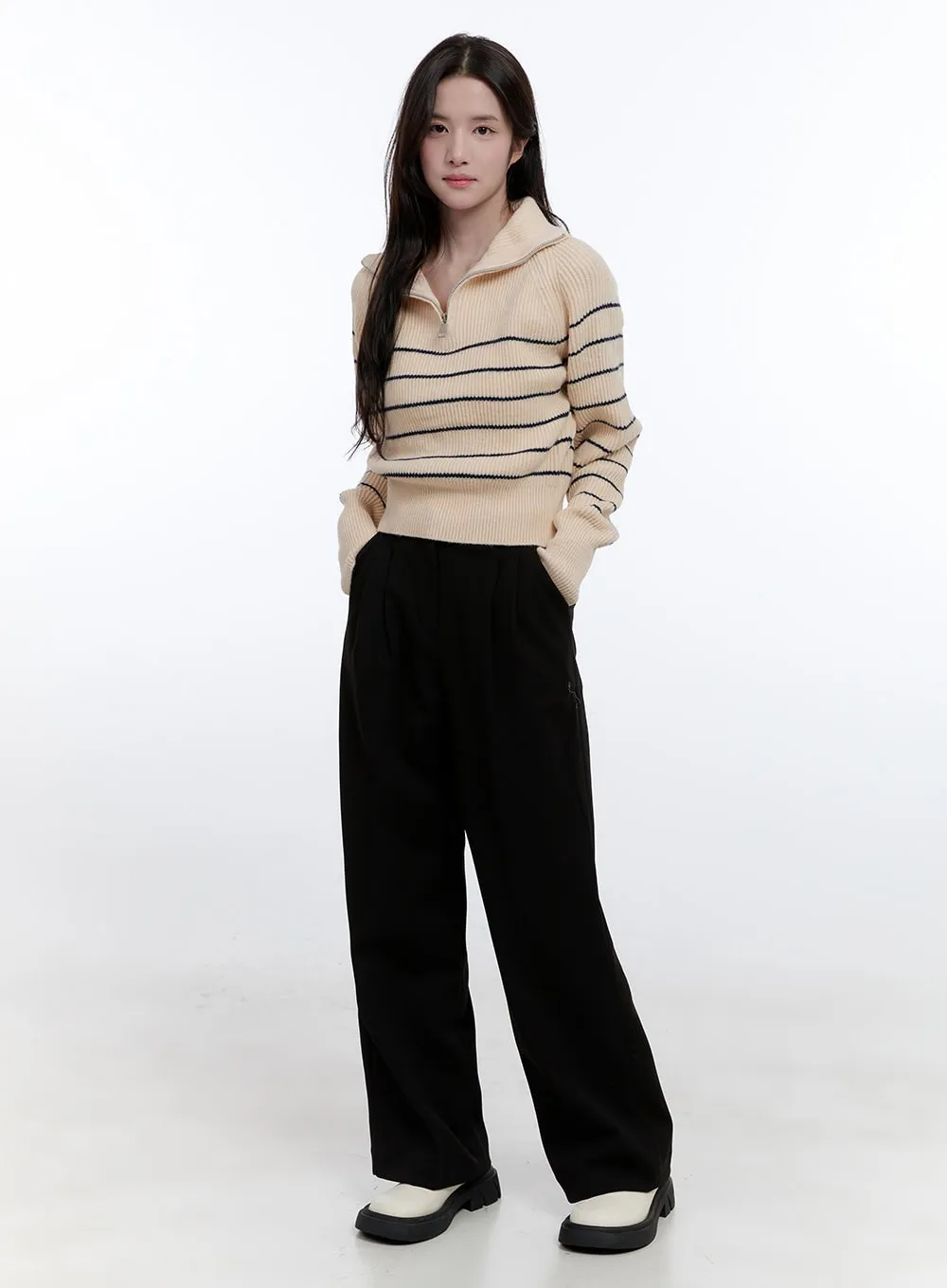 Cozy Warm Pintuck Trousers ON418