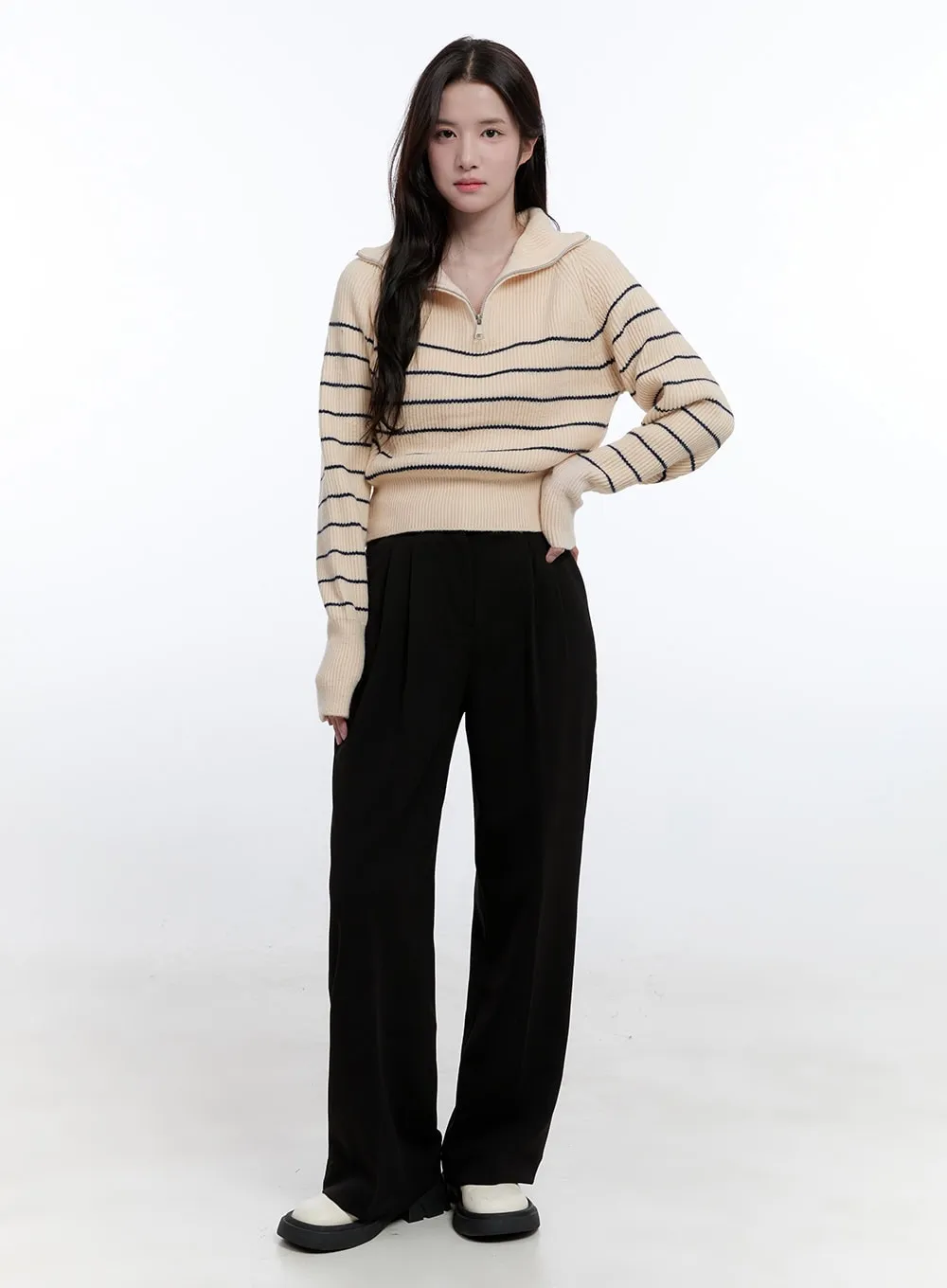 Cozy Warm Pintuck Trousers ON418