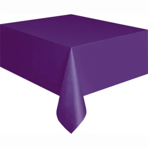 Deep Purple Plastic Tablecover, 54in x 108in