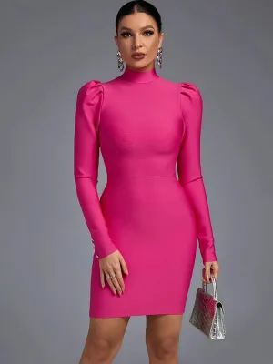 Elegant Bandage Long Sleeve Dress