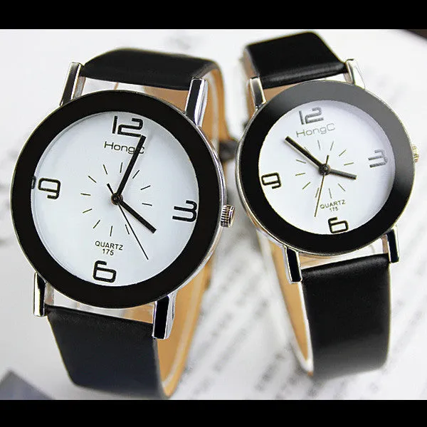 Fashion Wristwatch Fashionable Unique Leather Watchband Women Quartz Dress Watch