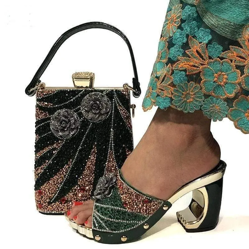 Fashionable Italian Shoes and Bag Set