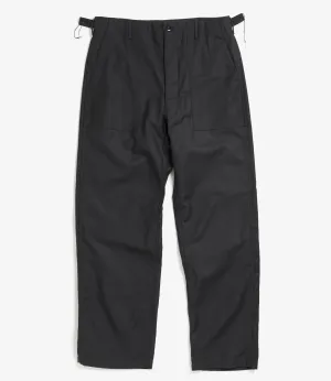 Fatigue Pant - Black Cotton Reverse Sateen