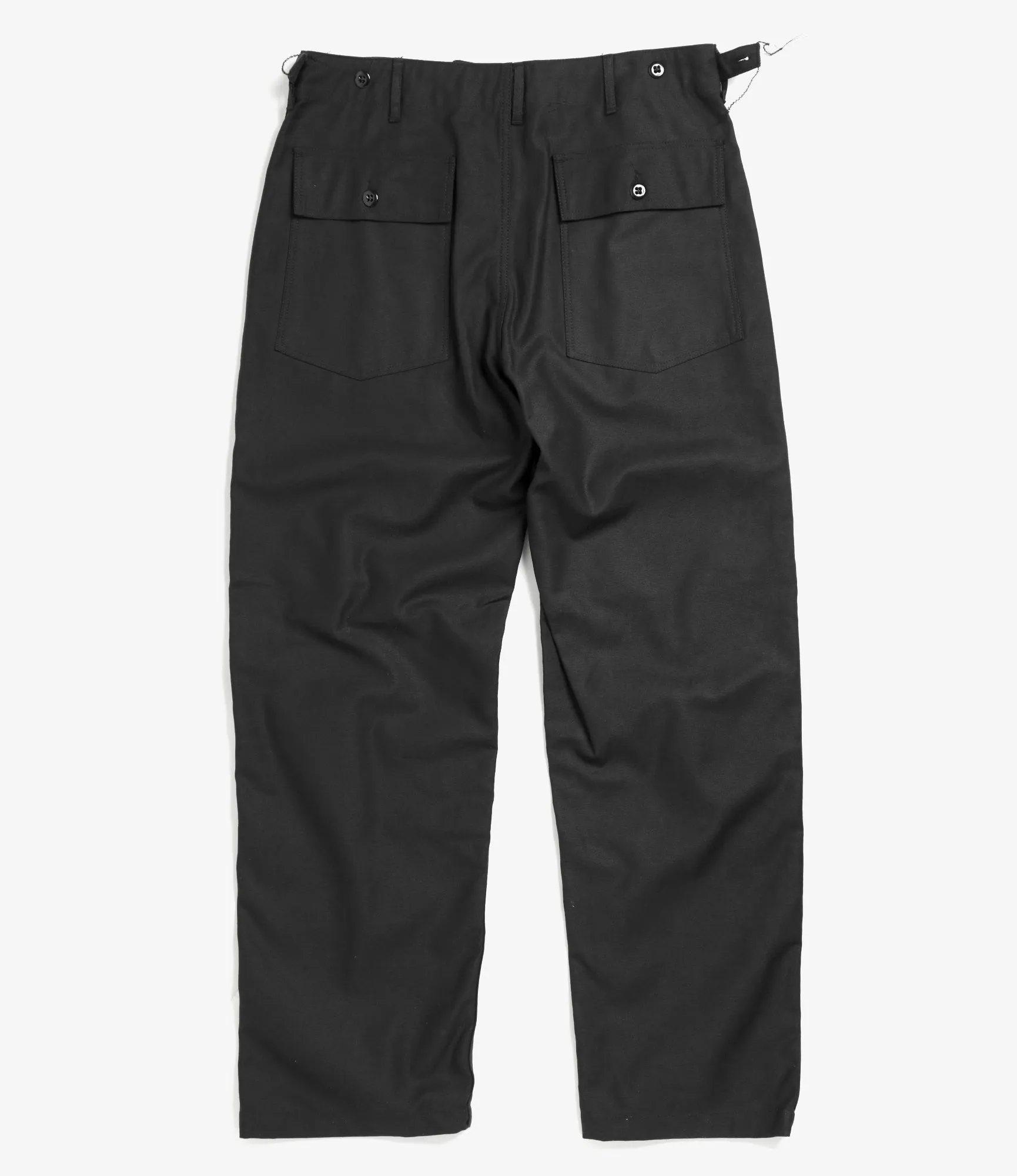 Fatigue Pant - Black Cotton Reverse Sateen