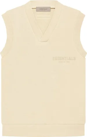 Fear of God Essentials V Neck Vest 'Egg Shell', cream