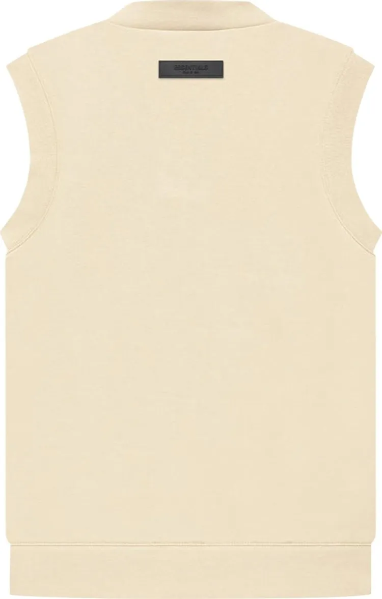 Fear of God Essentials V Neck Vest 'Egg Shell', cream