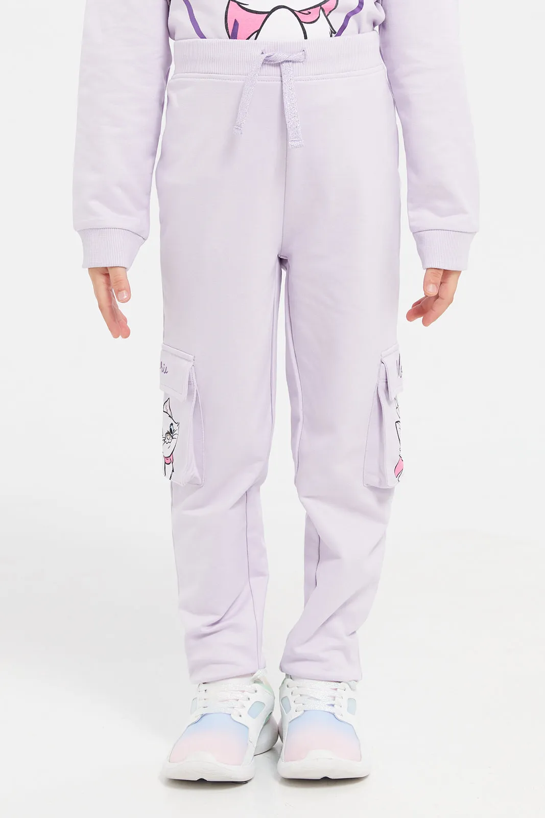 Girls Lilac Cta Marie Print Track Pants