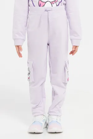 Girls Lilac Cta Marie Print Track Pants