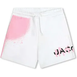 Girls White Graffiti Shorts