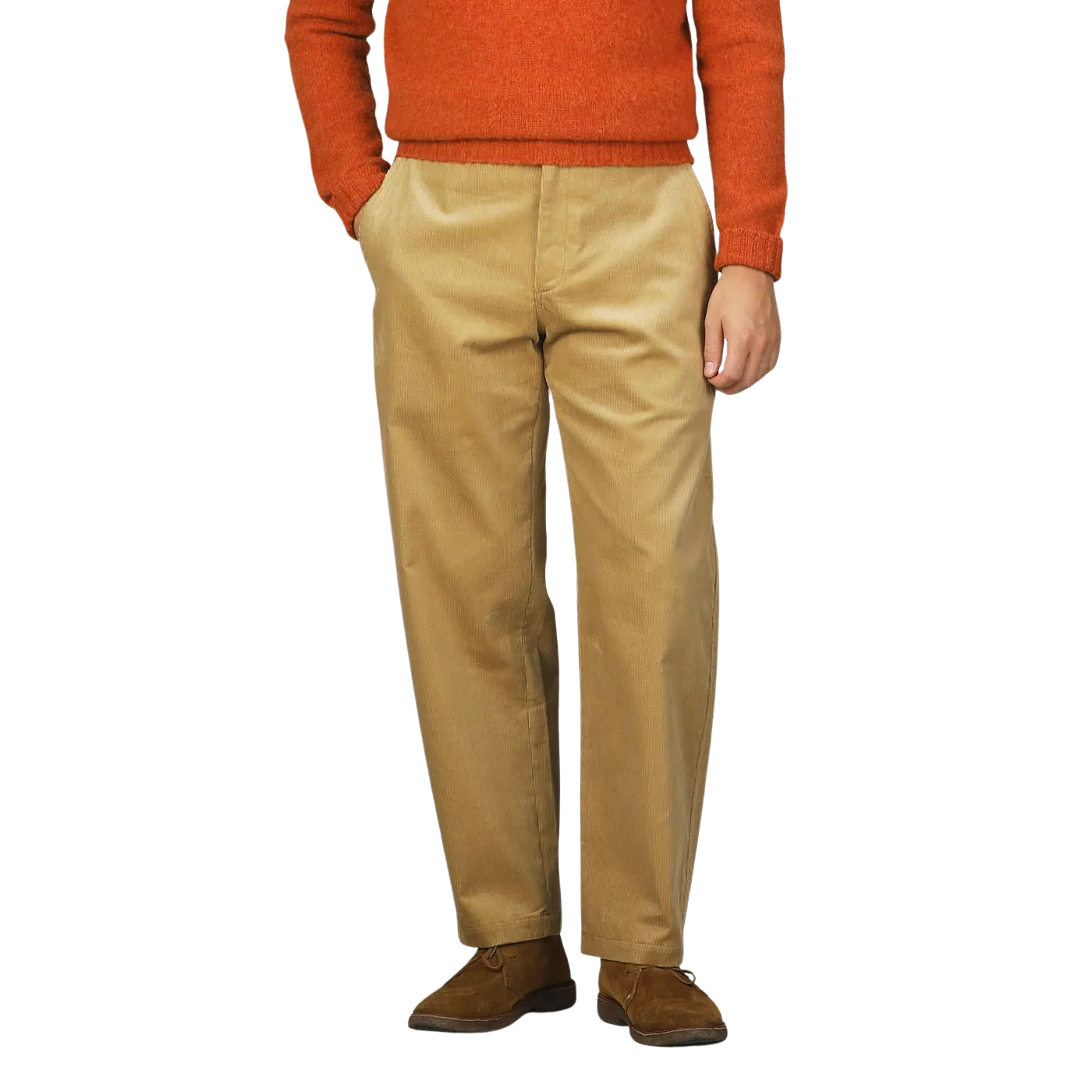 Gold Mustard Cotton Corduroy Balloon Trousers