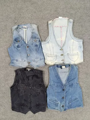 HD148 Ladies Y2K Denim Vest - 20 pcs