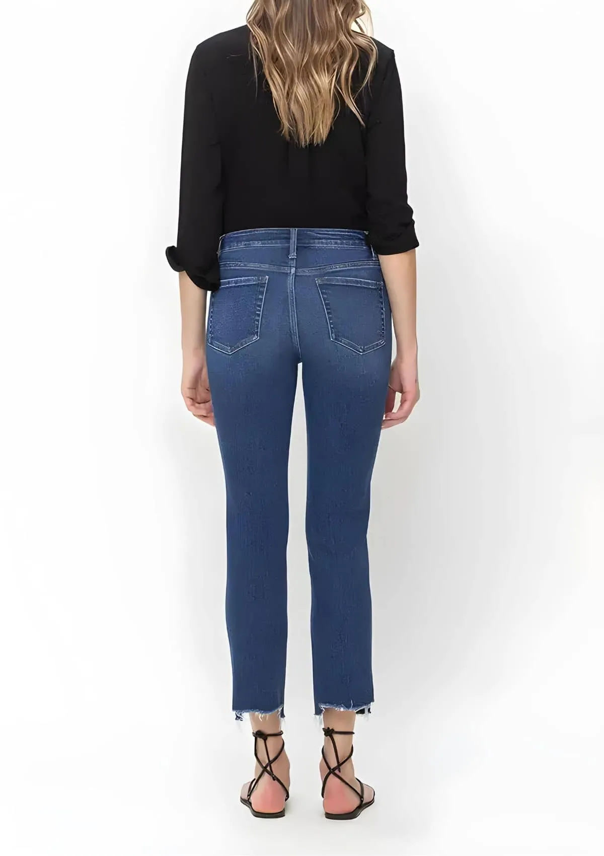 High Rise Slim Straight Jeans - Effusive