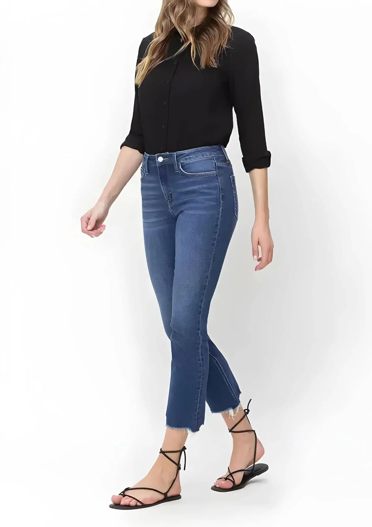 High Rise Slim Straight Jeans - Effusive