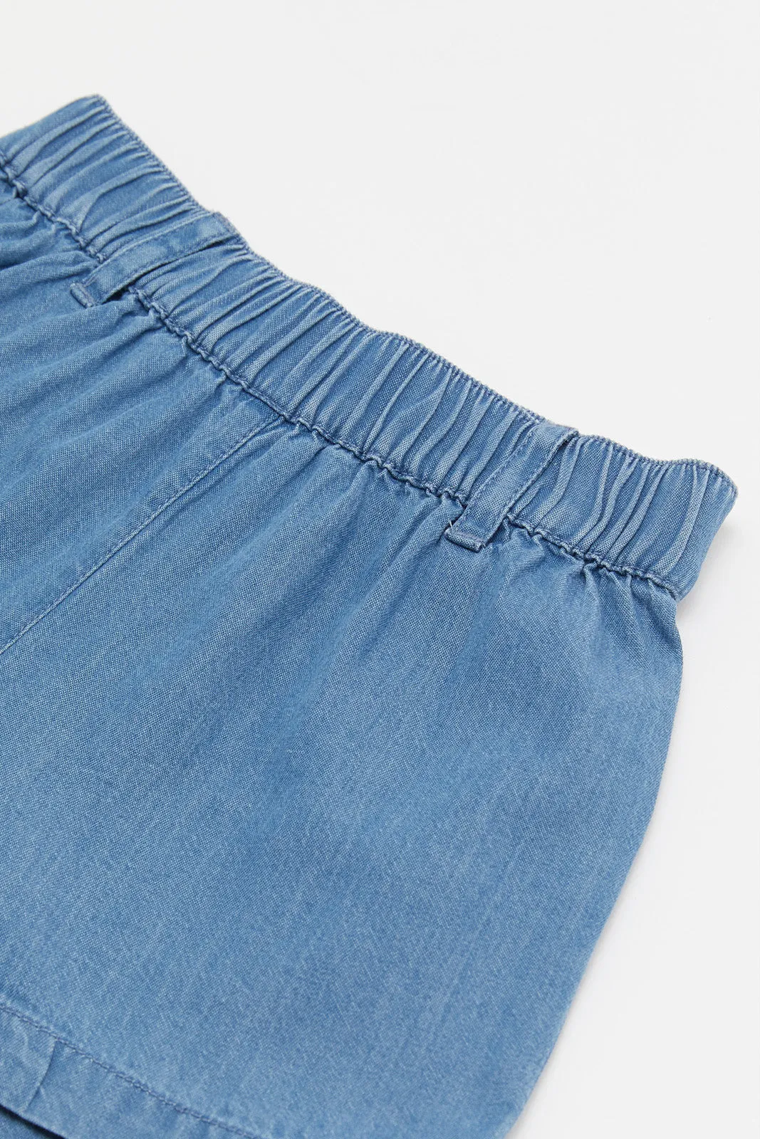 Infant Girls Blue Denim Shorts