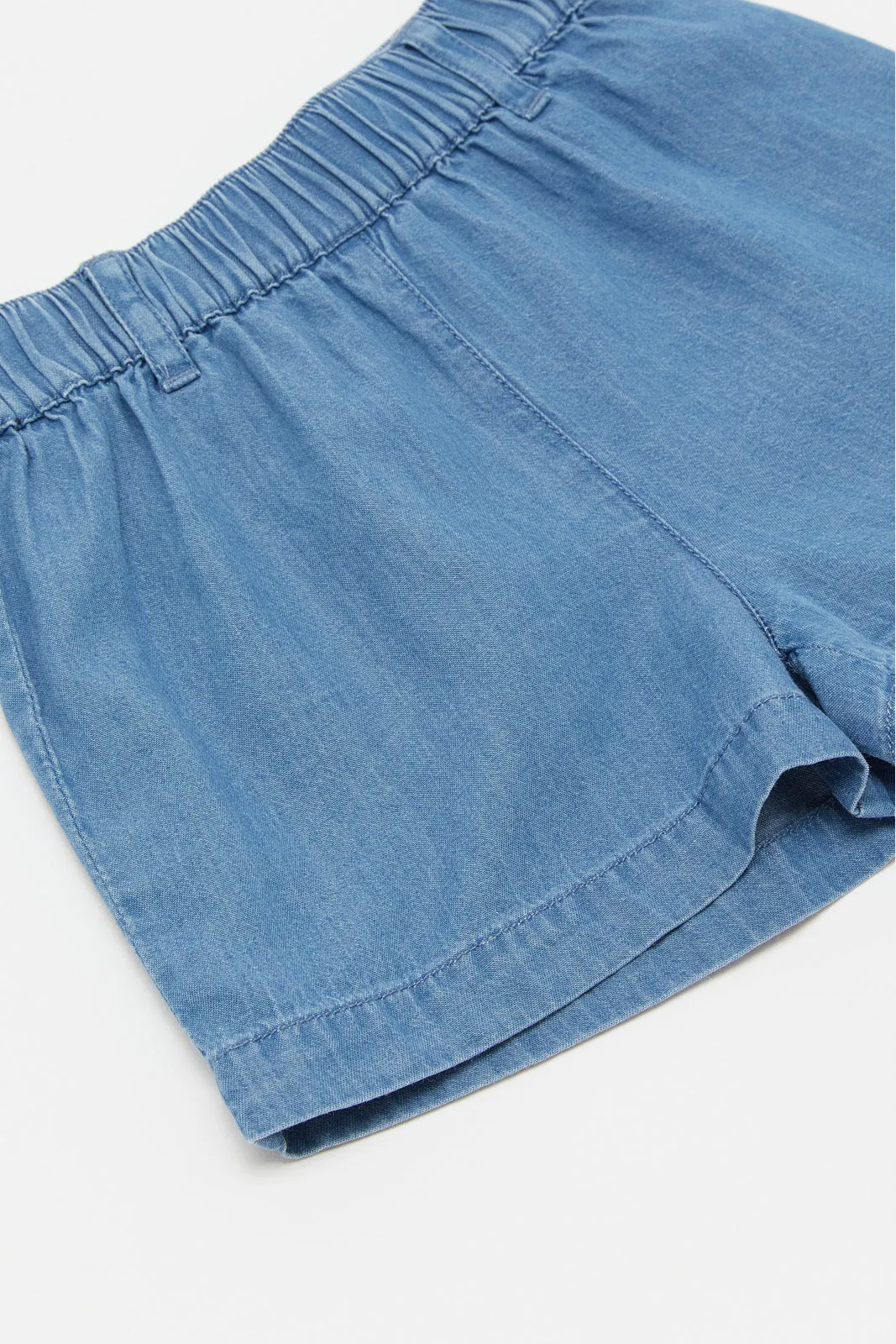 Infant Girls Blue Denim Shorts