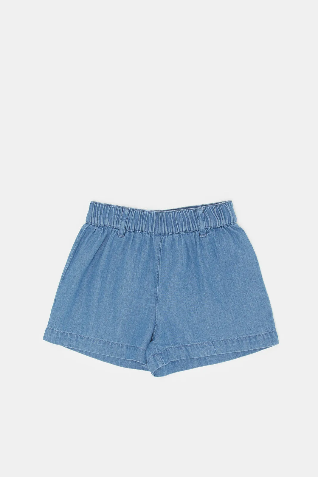 Infant Girls Blue Denim Shorts