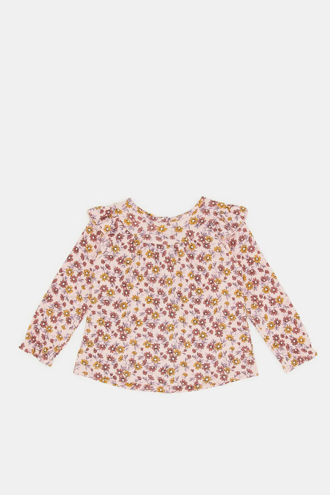 Infant Girls Pink Printed Blouse