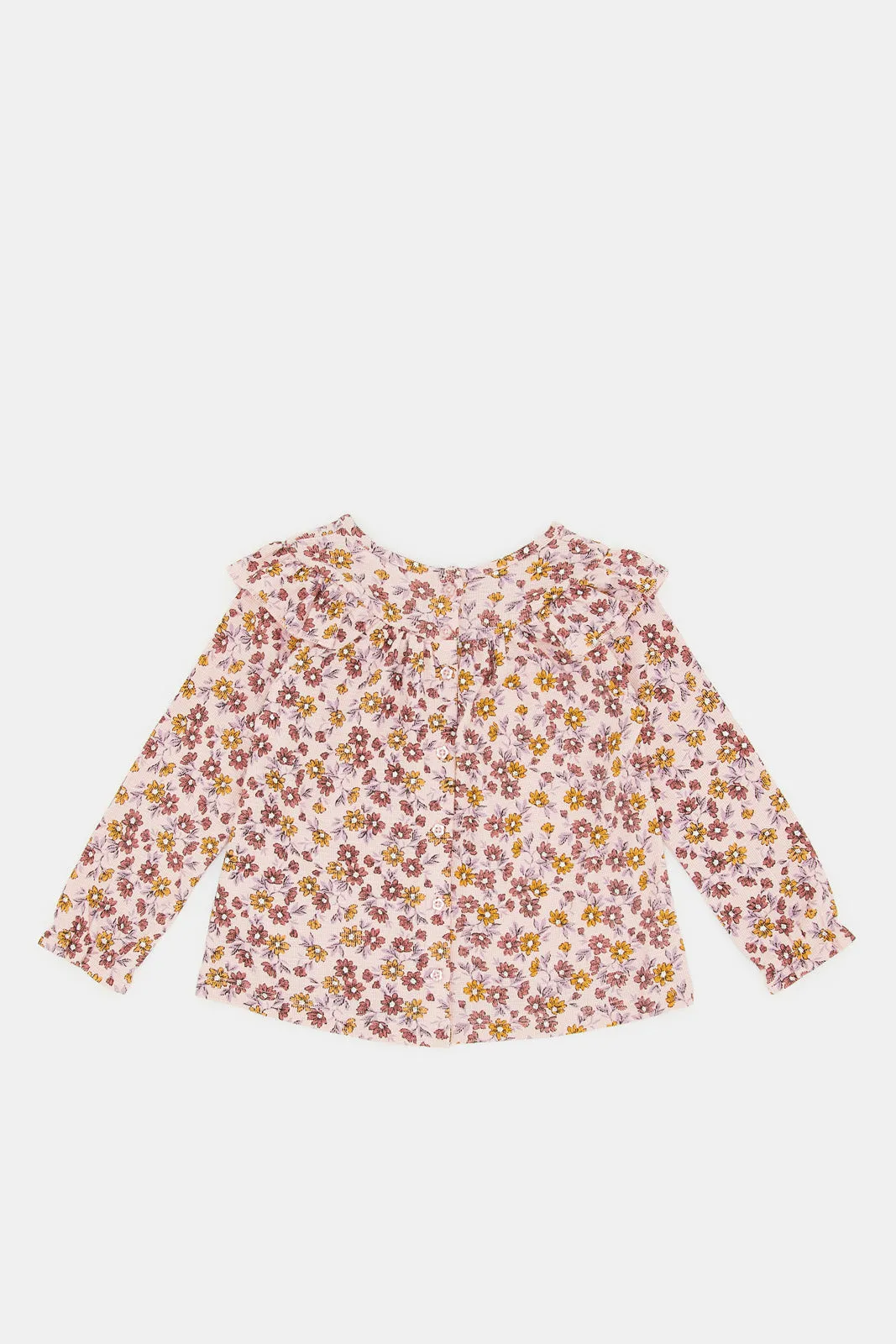 Infant Girls Pink Printed Blouse