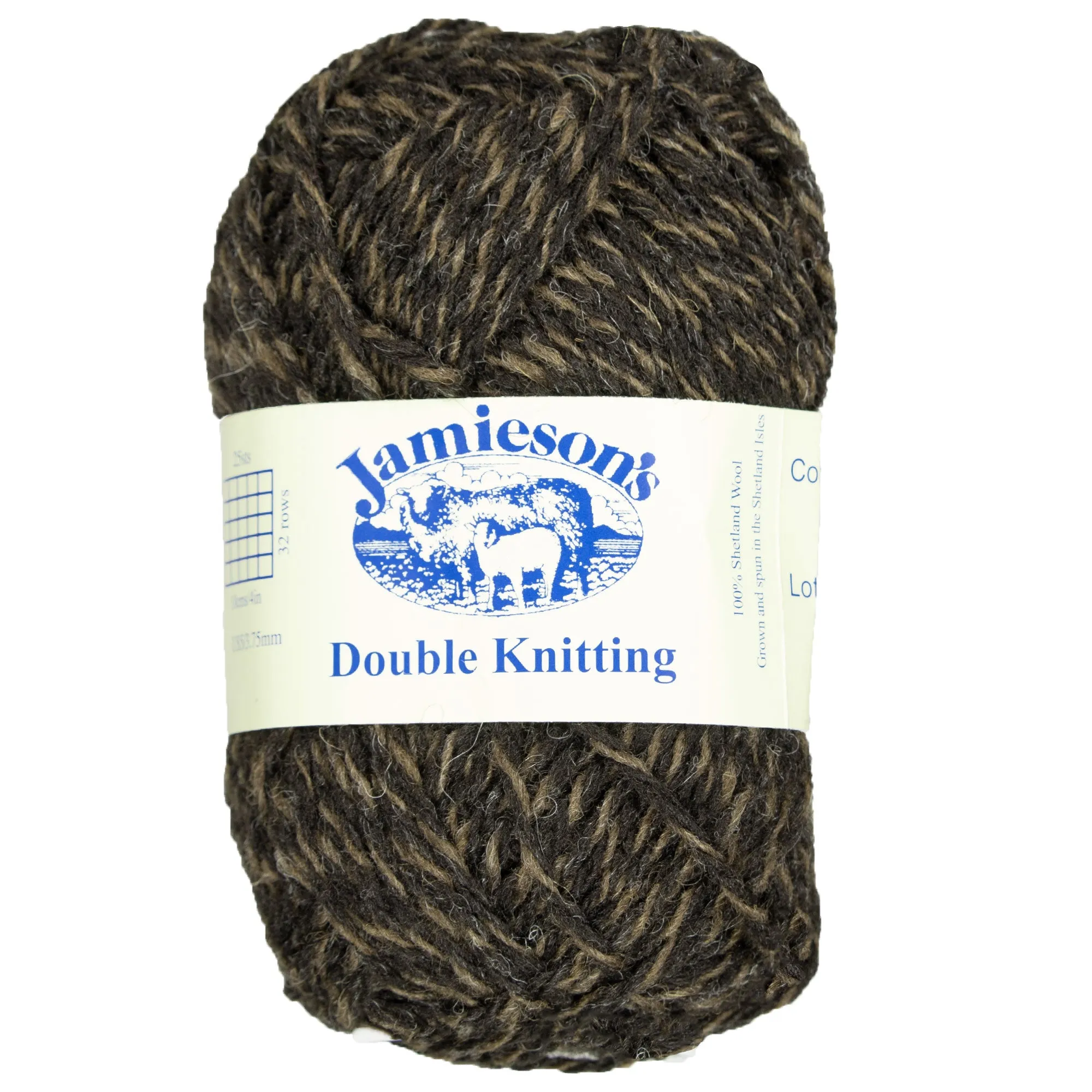 Jamieson's of Shetland Double Knitting Yarn - 117 Moorit/Black