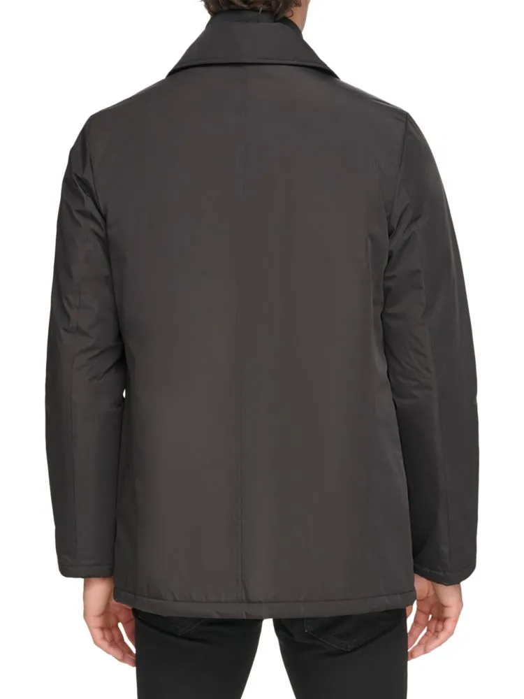 Kenneth Cole Double Breasted Bib Jacket, Black